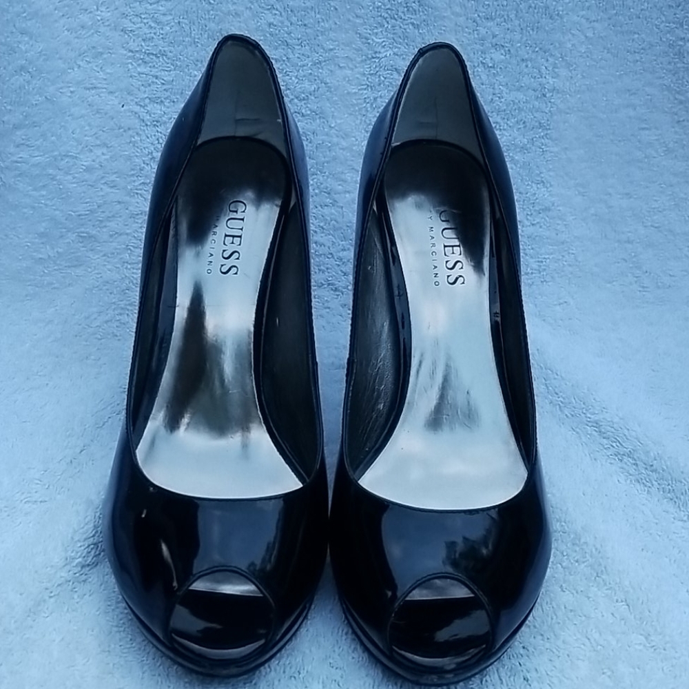 Guess peep toe heels